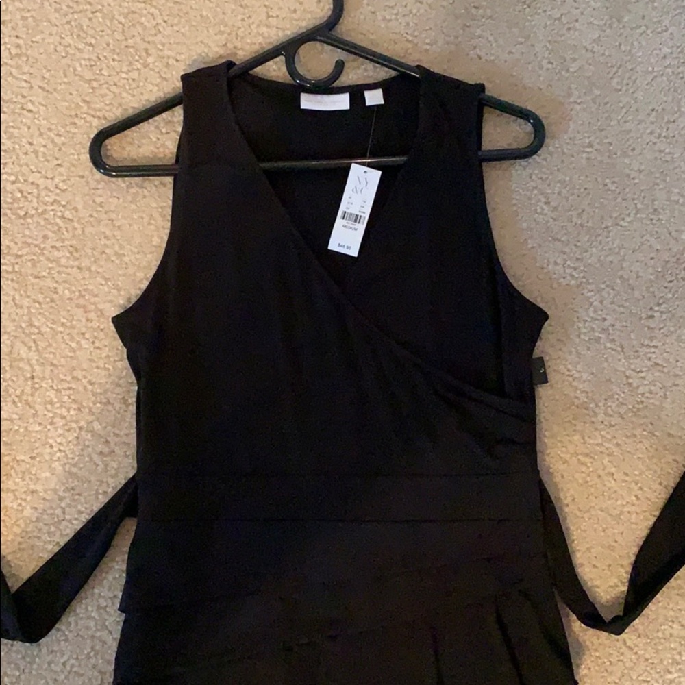 Tiered black wrap cocktail dress never worn
